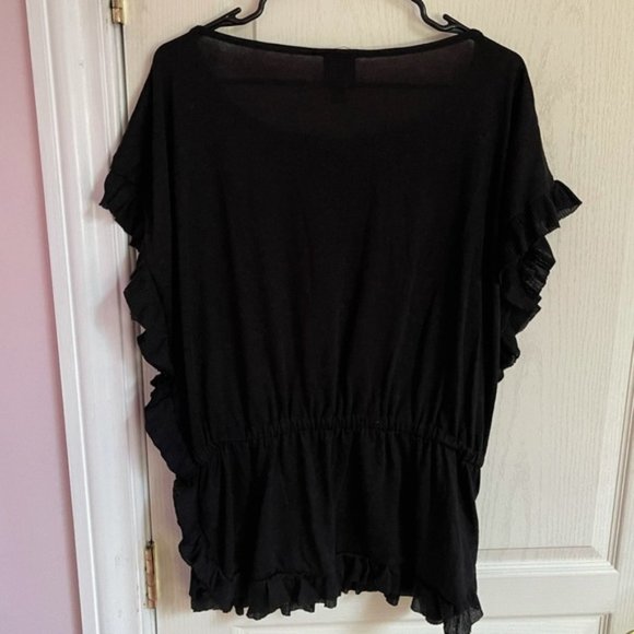 BeBe Cheetah Metallic Top w Elastic Waist NWOT - Picture 2 of 5